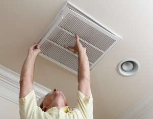 Air conditioning filter replacement at a house in Ocala, Florida
