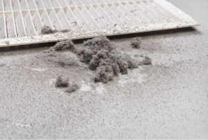 Dust in the air ducts of a house in Fort Pierce, Florida