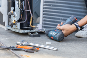 Air conditioning repair at a house in Port St. Lucie, Florida