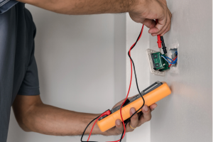 Electrical inspection at a house in Fort Pierce, Florida