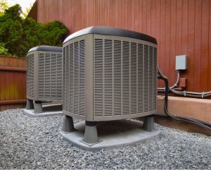 Air conditioning system outside of a house in Fort Pierce, Florida