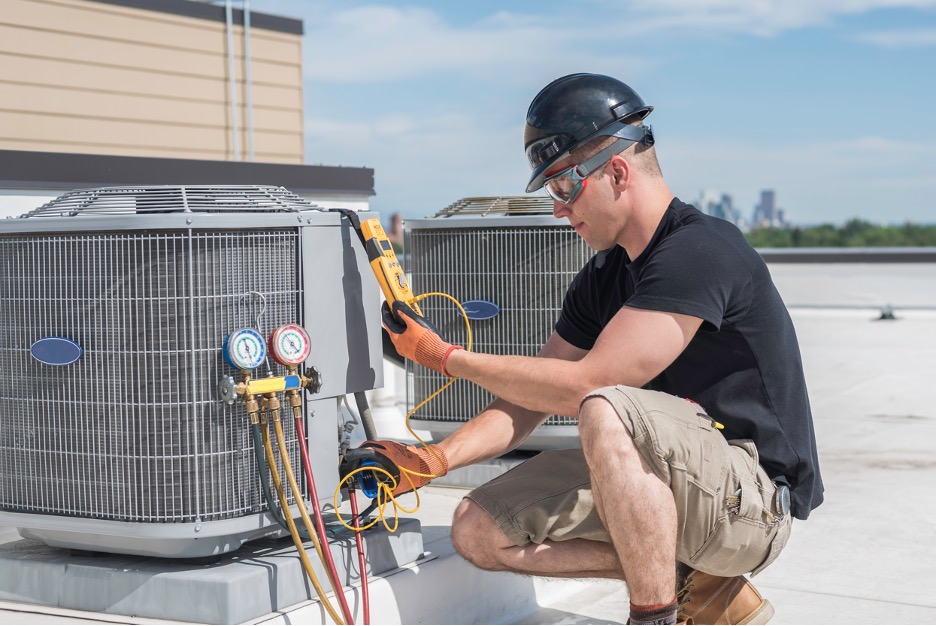 Air conditioning repair on an AC unit in Williston, Florida
