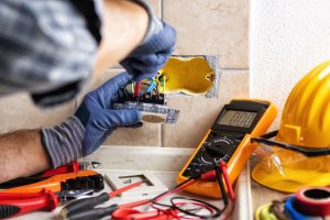 Electrical inspection at a house in Port St. Lucie, Florida